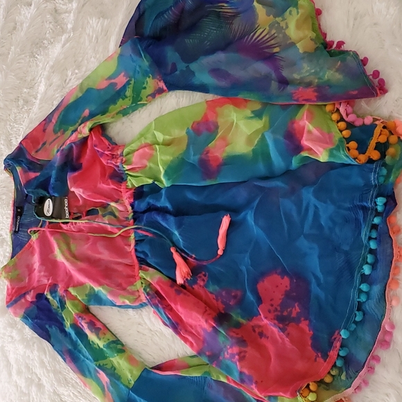 BOOHOO SHEER COVERUP DRESS S - Picture 4 of 11